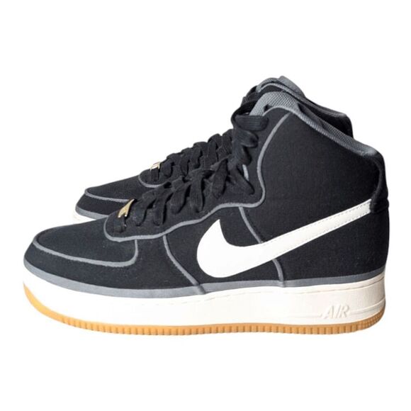 NIKE Air Force 1 High '07 LV8 "Black Sail Team Orange" Sneakers Size 10 - Picture 2 of 9